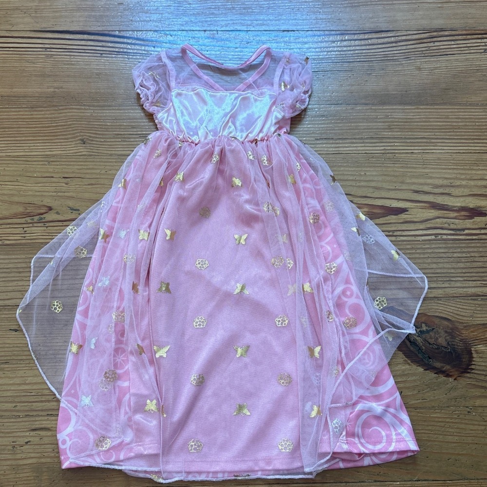 Wicked Glinda Good‎ Witch Costume Dress Toddler Pink Butterfly SIZE 2T - Picture 4 of 6